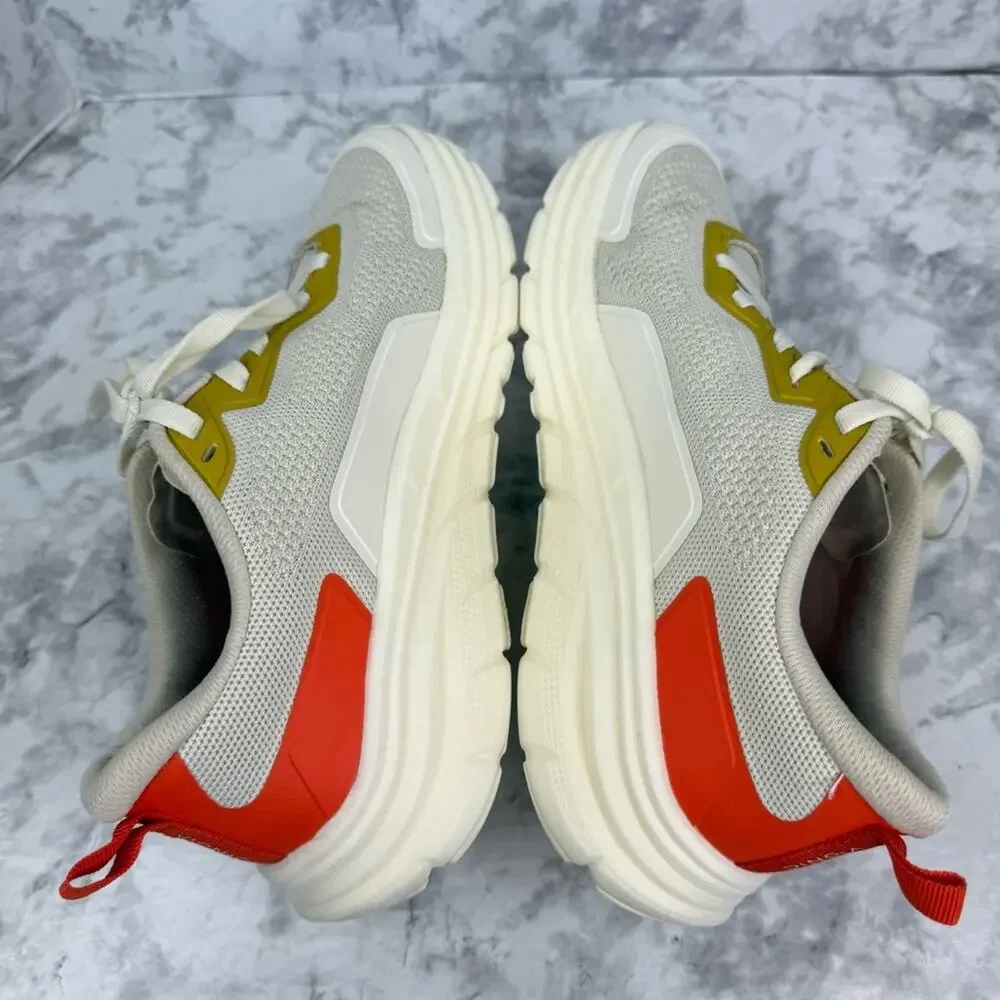 VIONIC Women’s Sz 8.5 Walk Max Sneaker Cream/Tangerine Tango Comfortable Mesh